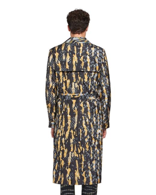 Roberto Cavalli White Tiger Twiga + Camo Print Belted Coat for men