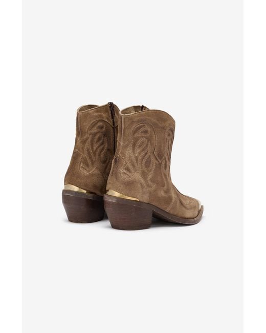Roberto Cavalli Natural Leather Texan Boots