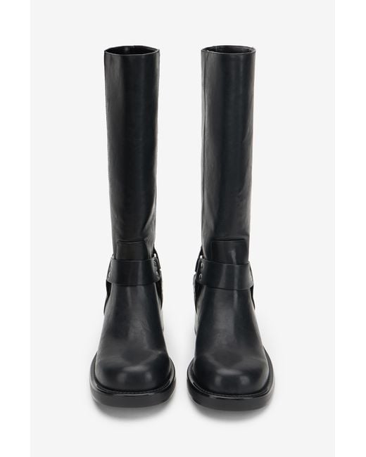Roberto Cavalli Black Biker Boots