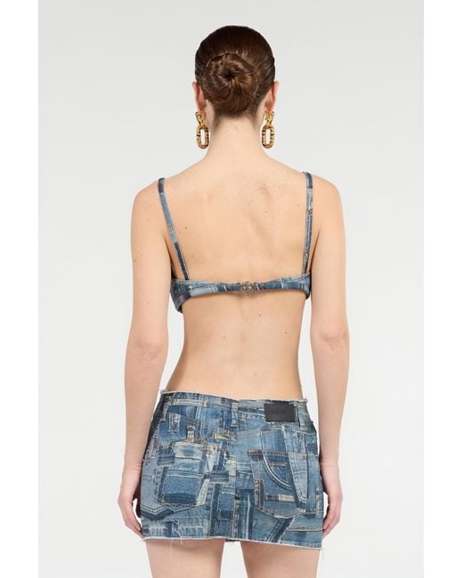 Roberto Cavalli Blue Bralette