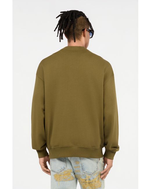 Roberto Cavalli Green Military Sweatshirt With Logo Patch for men