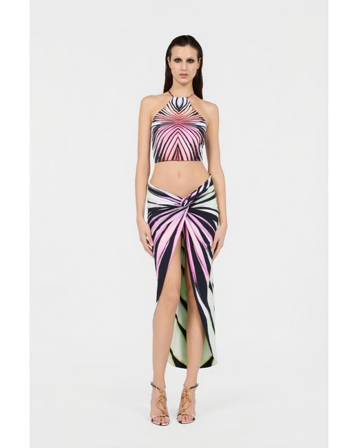 Roberto Cavalli White Ray Of Paradise Print Sarong