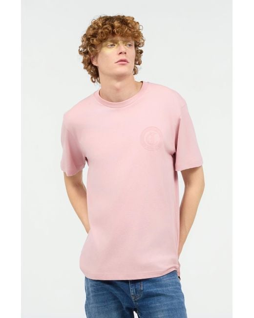 Roberto Cavalli Pink T-Shirt With Jc Monogram for men