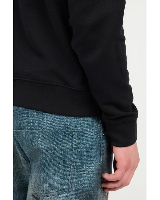 Felpa Nera Con Cappuccio E Zip di Roberto Cavalli in Black da Uomo