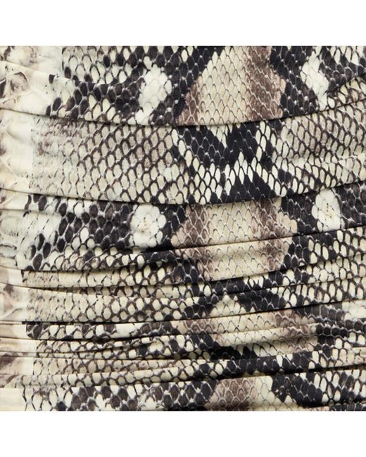 Roberto Cavalli White Mini Dress With Python Print
