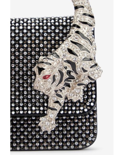 Funda Airpods Roar Con Lentejuelas Y Tigres Roberto Cavalli de color Black