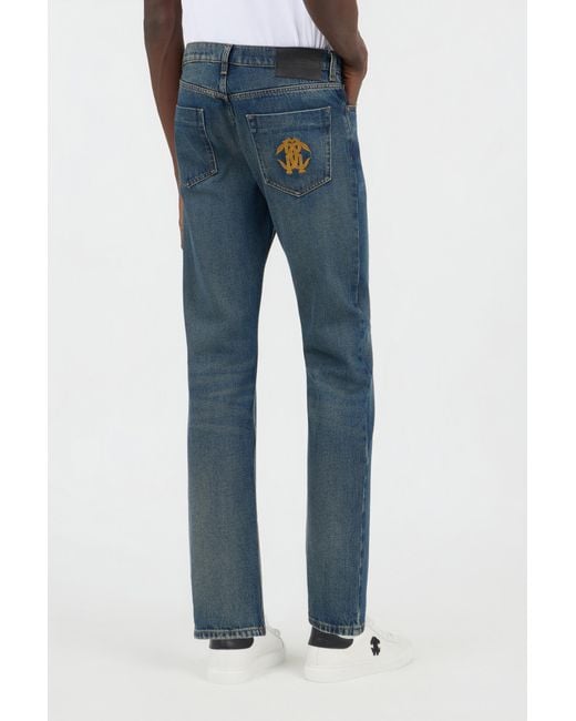 Roberto Cavalli Blue Jeans With Monogram Rc for men
