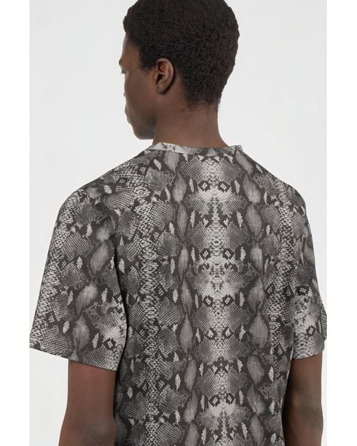 Camiseta Estampado Python Roberto Cavalli de hombre de color Black
