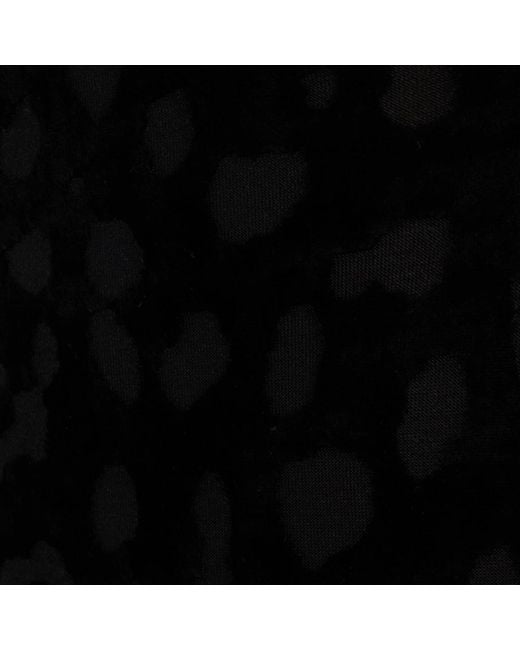 Roberto Cavalli Black Bodysuit With Jaguar Skin Pattern