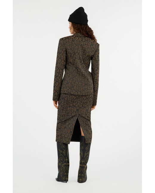 Roberto Cavalli Black Leopard Print Jacket Blazer