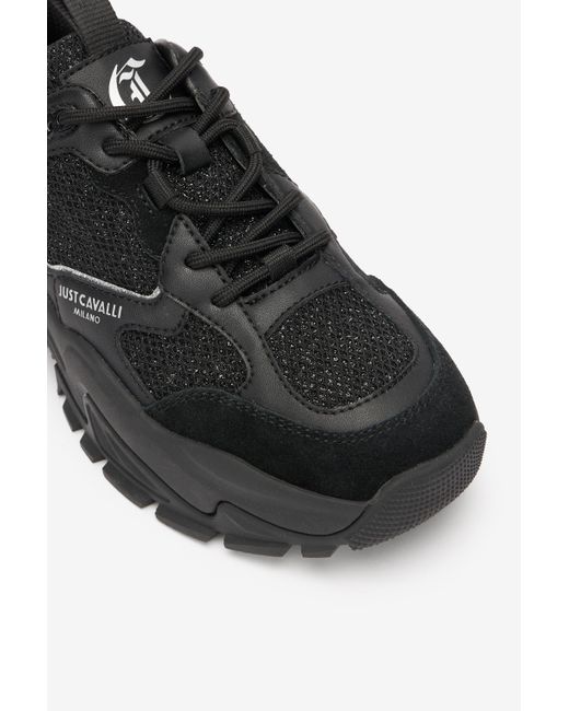 Sneakers À Semelle Chunky Renforcée Roberto Cavalli en coloris Black