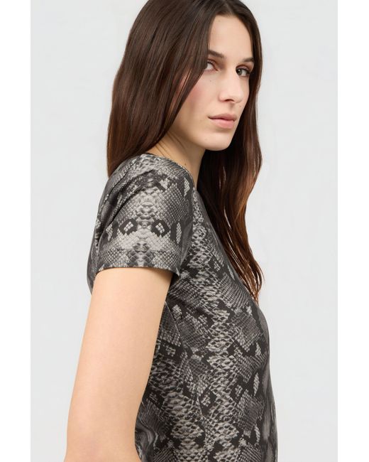 T-Shirt Imprimé Python Roberto Cavalli en coloris Black
