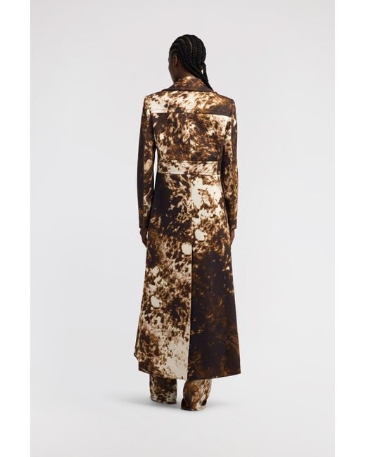 Roberto Cavalli White Appaloosa Printed Double-Breasted Trench Coat