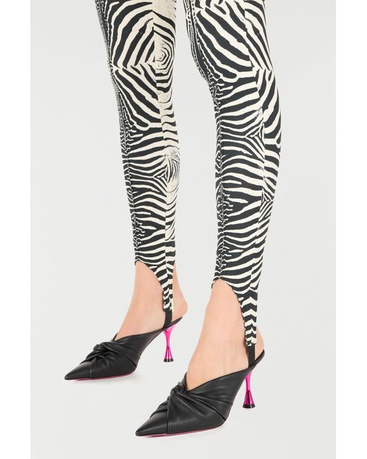 Roberto Cavalli Gray Zebra-Printed Leggings