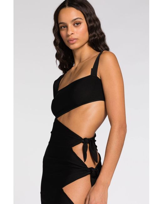 Roberto Cavalli Black Cut Out-Detail Mini Dress