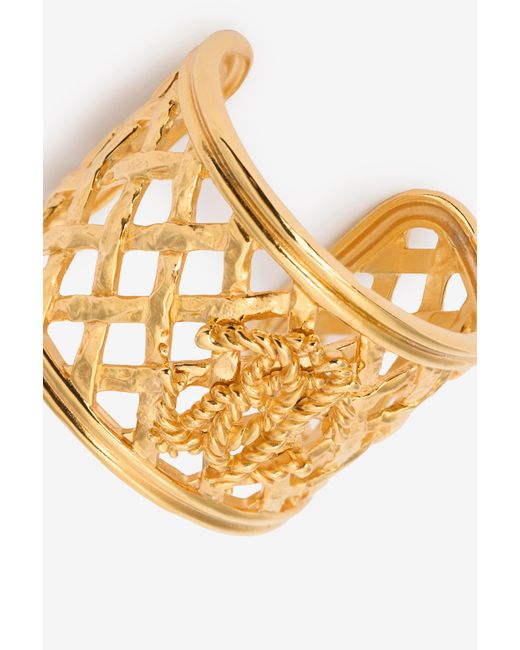 Roberto Cavalli Metallic Manschettenarmband Mit Monogramm Rc