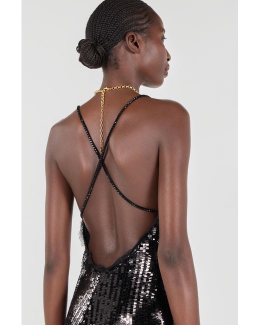 Roberto Cavalli Black Sequined Minidress