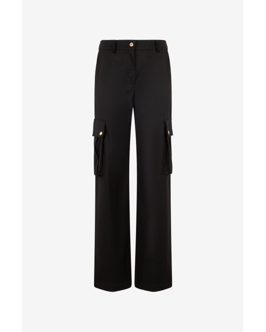 Roberto Cavalli Black Elegant Cargo Pants