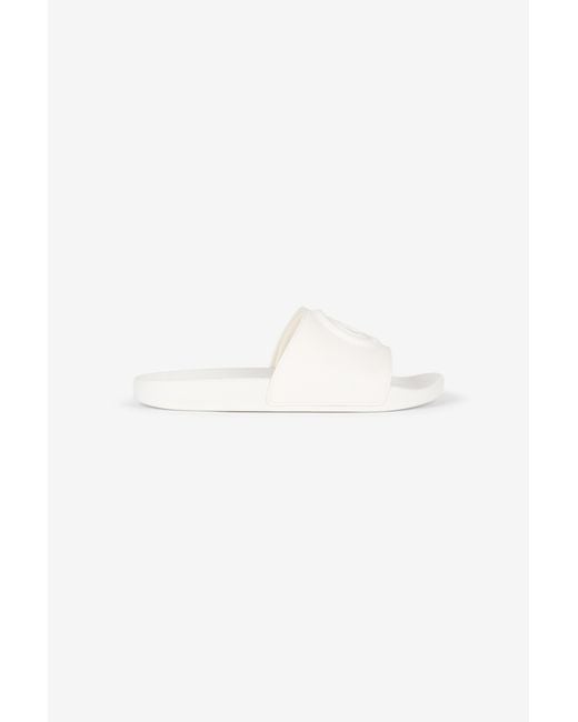 Roberto Cavalli White Sliders With Jc Monogram And Logo