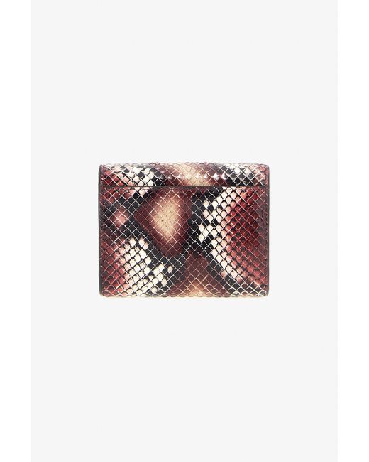 Roberto Cavalli White Kleine Geldbörse Aus Geprägtem Leder Mit Logo