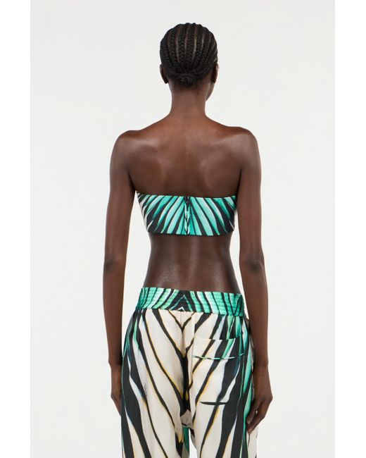 Haut Bandeau Imprimé Ray Of Sea Roberto Cavalli en coloris Green