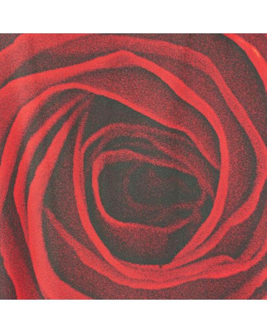 Camicia Con Stampa Jaguar Skin E Rose di Roberto Cavalli in Red