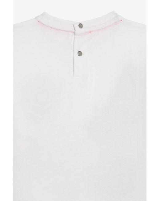Roberto Cavalli White T-Shirt With Graphic Print for men