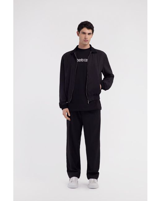 Roberto Cavalli Black Bomber Jacket for men