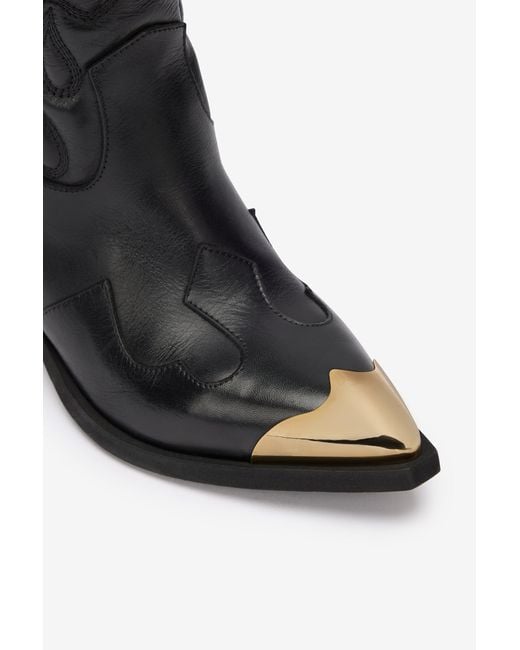 Roberto Cavalli Black Texan Boots