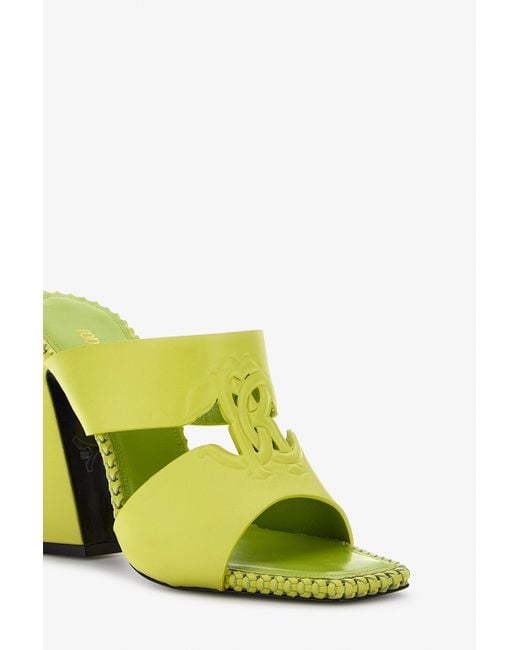 Roberto Cavalli Multicolor Sandals With Monogram Mirror Snake