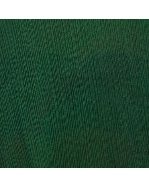 Roberto Cavalli Green Long Empire-Style Pure Silk Dress