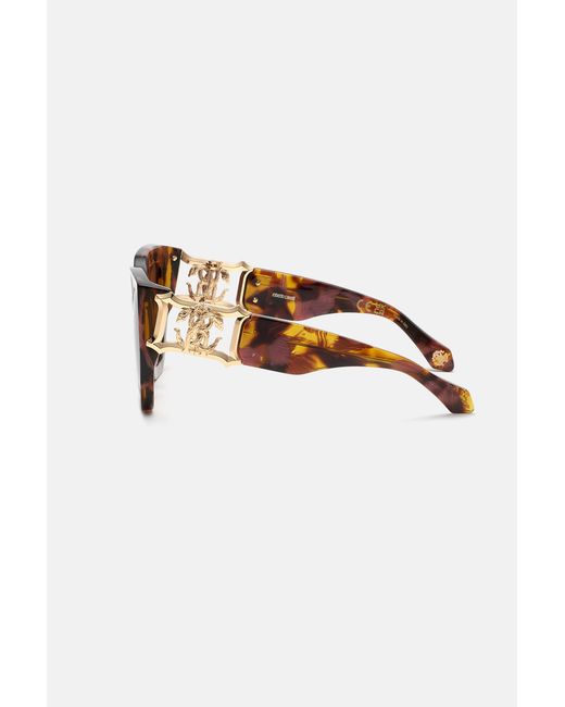 Roberto Cavalli Brown Sunglasses Mirror Snake Collection