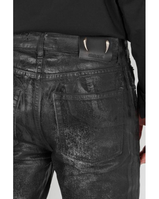 Roberto Cavalli Black Used-Effect Pants for men