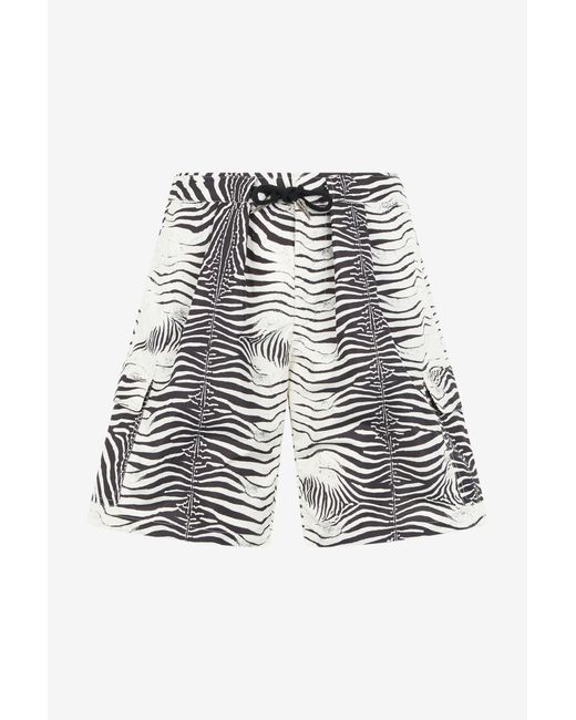Roberto Cavalli Multicolor Zebra-Print Swim Shorts for men