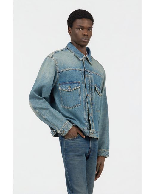 Roberto Cavalli Blue Denim Jacket for men