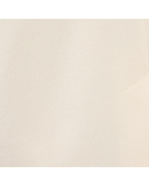 Roberto Cavalli White Cream Wide-Leg Trousers With Cut-Out