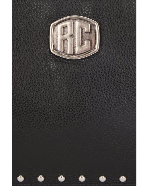 Roberto Cavalli Black Flat Clutch With Studs for men