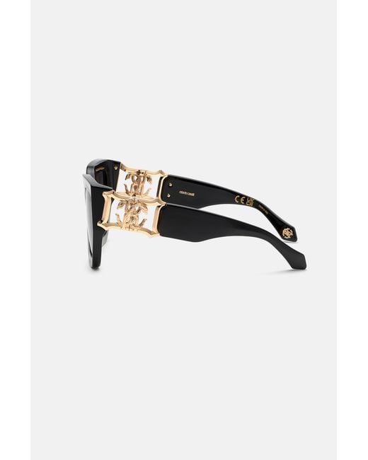 Roberto Cavalli Black Sunglasses Mirror Snake Collection