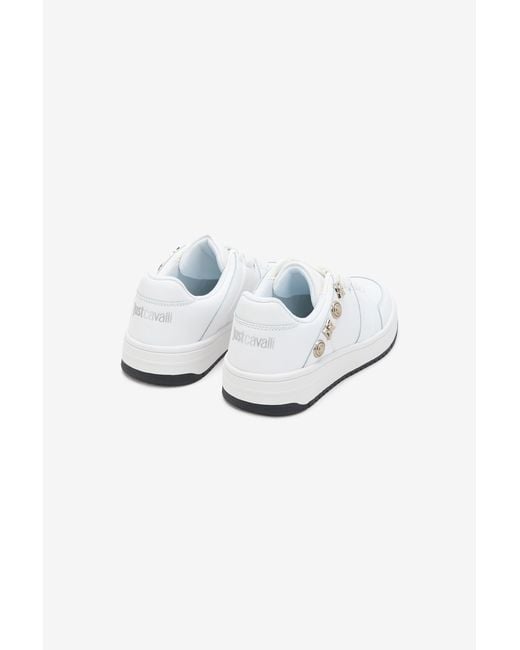 Roberto Cavalli White Low Top Sneakers