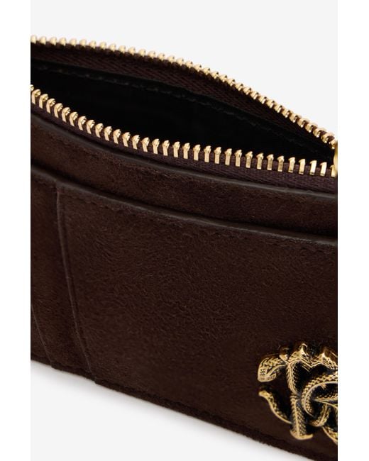 Roberto Cavalli Brown Suede Purse