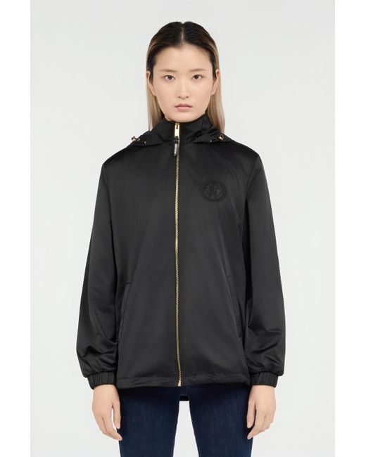 Chaqueta Negra Con Capucha Roberto Cavalli de color Black