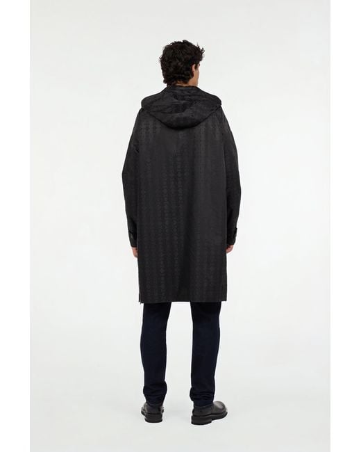 Roberto Cavalli Black Caban With Rc Monogram All Over for men