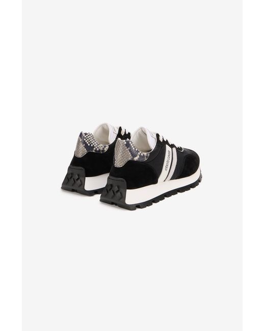 Roberto Cavalli Black Sneakers With Rc Logo for men