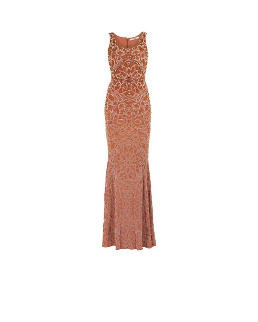 Roberto Cavalli White Bead-Embellished Maxi Dress