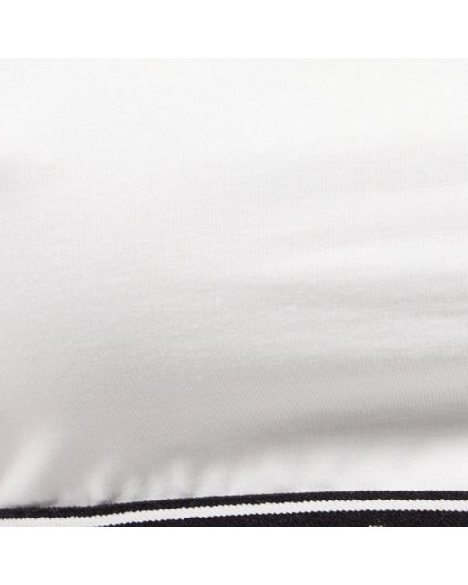 Roberto Cavalli White Cotton Bralette With Logo Band