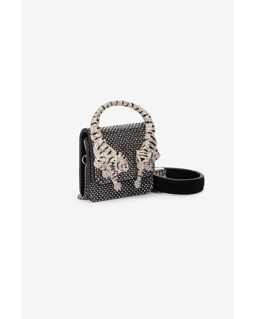 Funda Airpods Roar Con Lentejuelas Y Tigres Roberto Cavalli de color Black