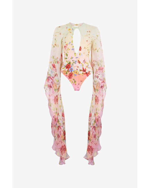 Roberto Cavalli White Miami Flowers One-Piece Swimsuit