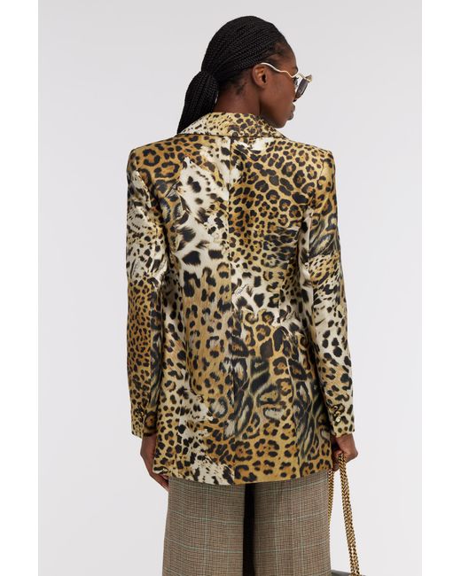 Roberto Cavalli Multicolor Jaguar Skin Print Blazer