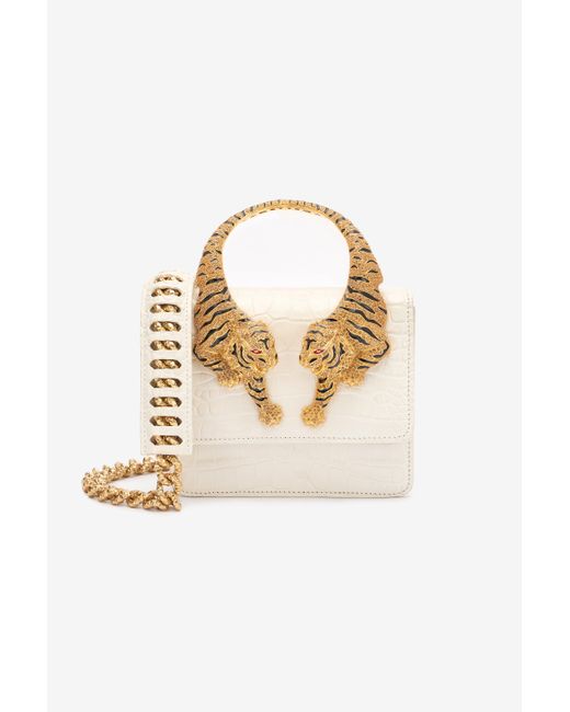 Roberto Cavalli Metallic Medium Roar Bag