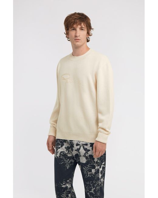 Roberto Cavalli White Logo Sweatshirt for men
